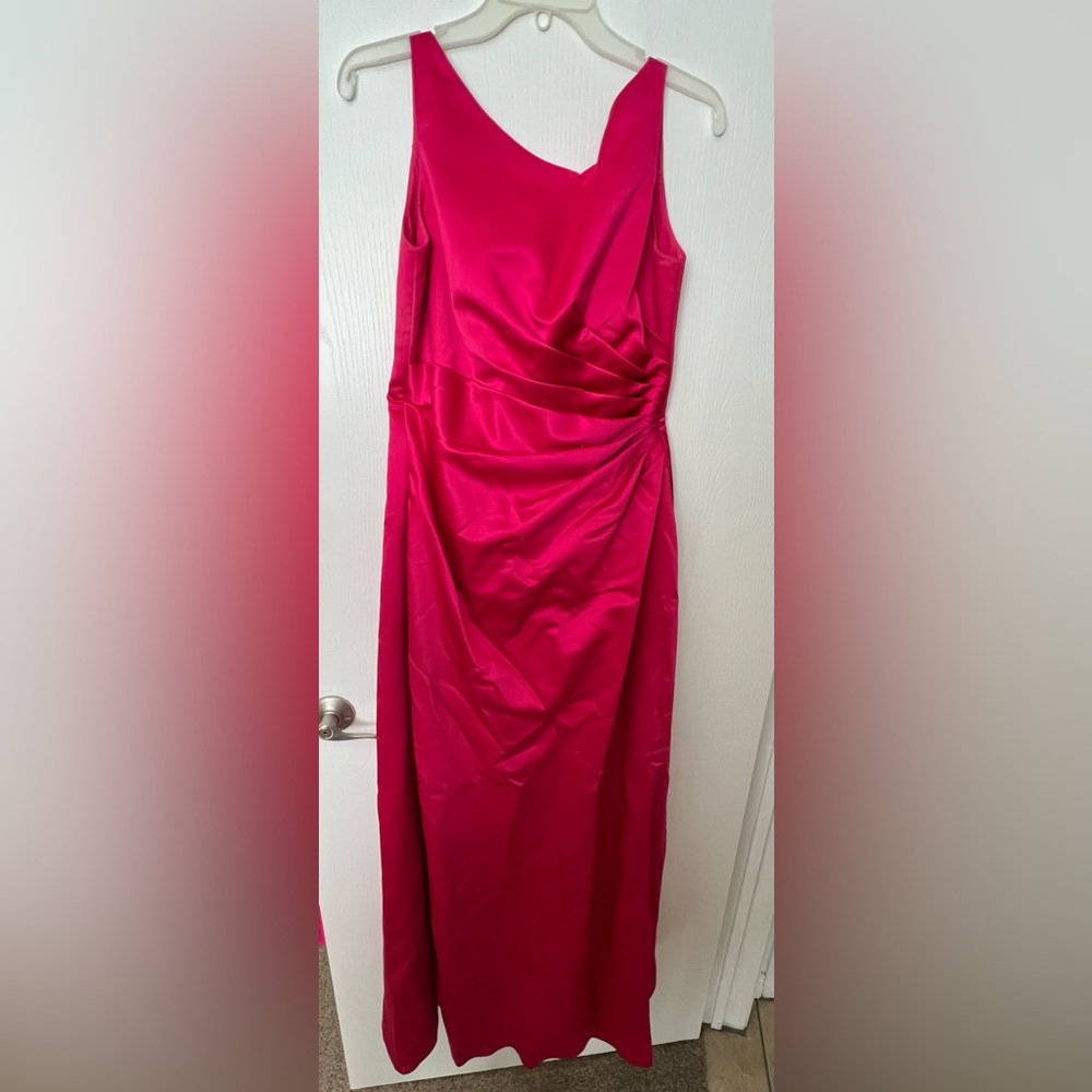 IMPRESSION bridal fuchsia long bridesmaid dress